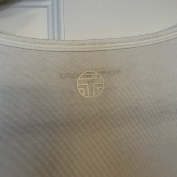 Tory Burch Sport T-Shirt Womens LG White Hi/Lo Modal Long Sleeve Stretch Layer - Picture 3 of 10